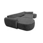 Voir la diapositive 3 : BEST MOBILIER Mahina - canapé panoramique en u 7 places - convertible avec coffre - en tissu bouclette