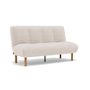 Voir la diapositive 4 : BEST MOBILIER Soan - banquette 2 places convertible clic-clac en velours texturé