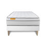 Voir la diapositive 2 : SEPTNUITS Matelas + sommier kit blanc Memo Luxe Ressorts ensachés + mémoire de forme MAXI épaisseur