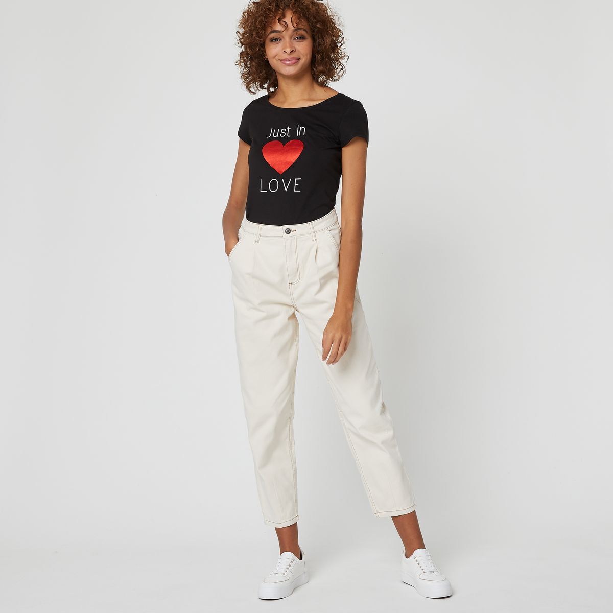 IN EXTENSO Pantalon slouchy écru femme