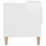 VIDAXL Table de chevet Blanc brillant 50x46x50 cm Bois d'ingenierie