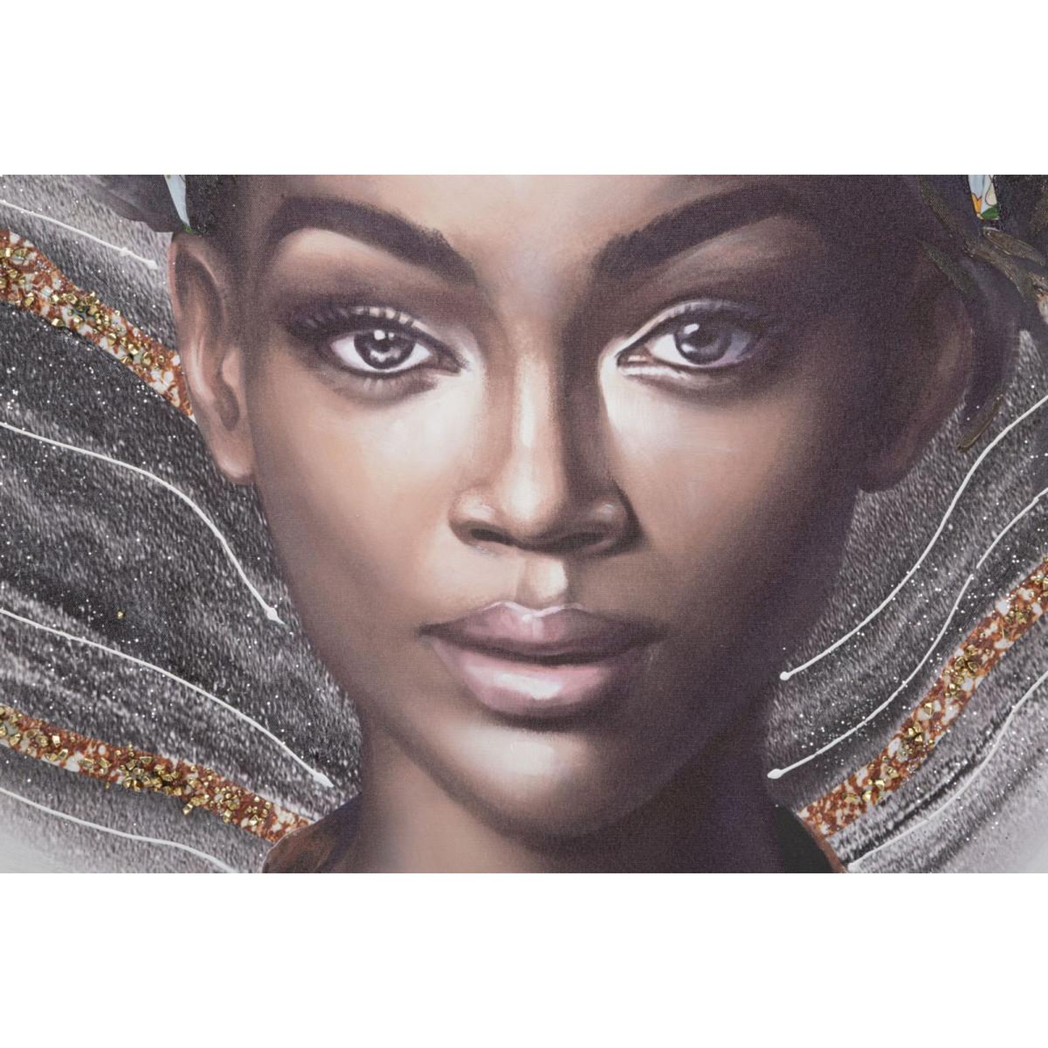 Voir la diapositive 2 : Paris Prix Toile imprimée déco  naomie  100x100cm multicolore
