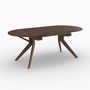 Voir la diapositive 3 : Rendez vous déco Table extensible en bois d'hévéa massif foncé 6 à 10 personnes - Oli