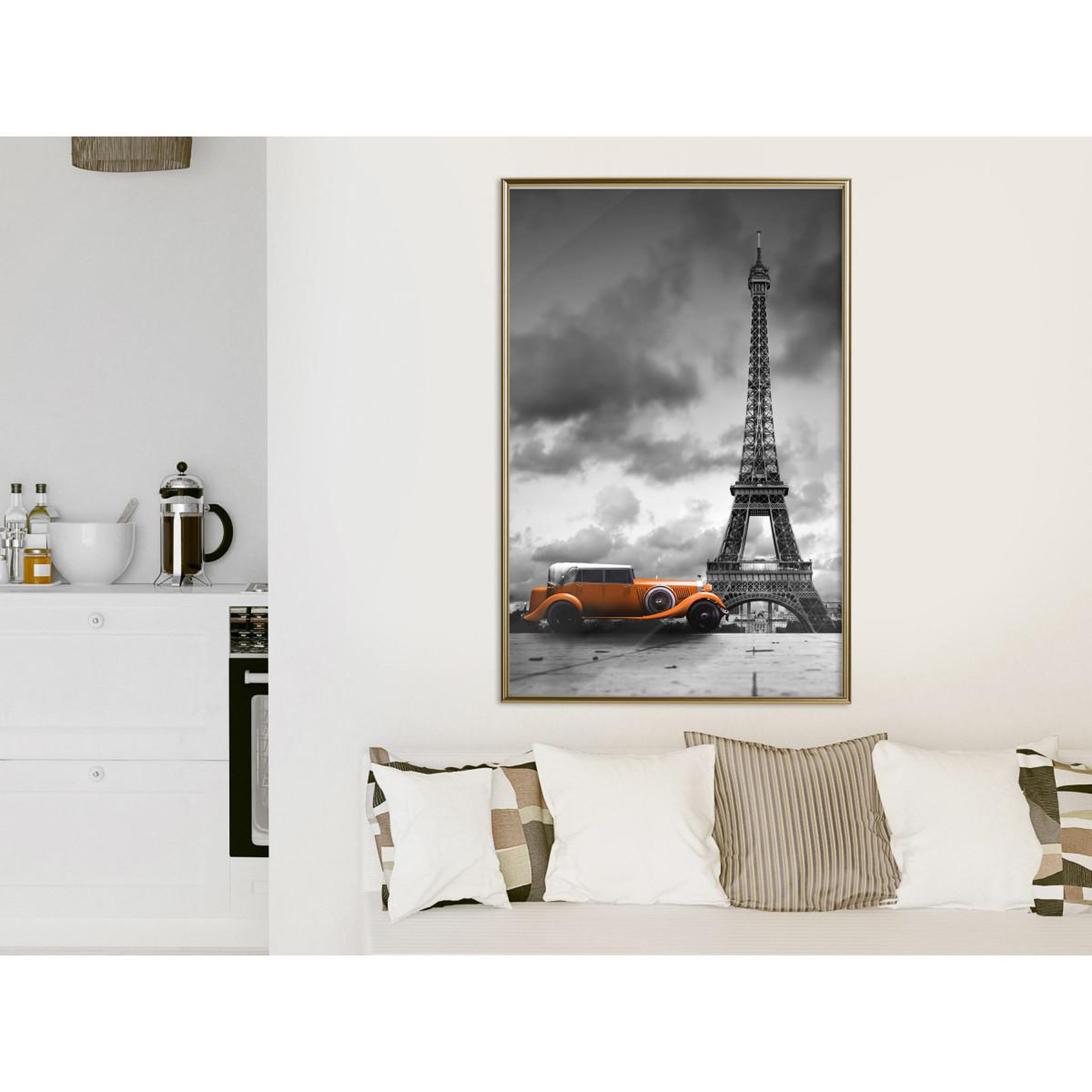 Voir la diapositive 2 : Paris Prix Affiche murale encadrée  under the eiffel tower