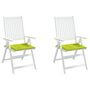Voir la diapositive 4 : VIDAXL Coussins de chaise de jardin lot de 2 vert vif 40x40x3 cm