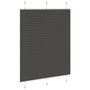 Voir la diapositive 4 : VIDAXL Store plisse noir 105x100 cm largeur du tissu 104,4cm polyester