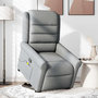 Voir la diapositive 3 : VIDAXL Fauteuil de massage inclinable Gris clair Tissu