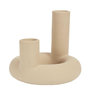 Voir la diapositive 4 : TOILINUX Vase en céramique 2 tube Arty Nude Diam. 16cm - Beige