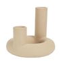 Voir la diapositive 4 : TOILINUX Vase en céramique 2 tube Arty Nude Diam. 16cm - Beige