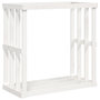Voir la diapositive 2 : VIDAXL Porte-buches d'exterieur Blanc 108x52x106 cm Bois massif de pin