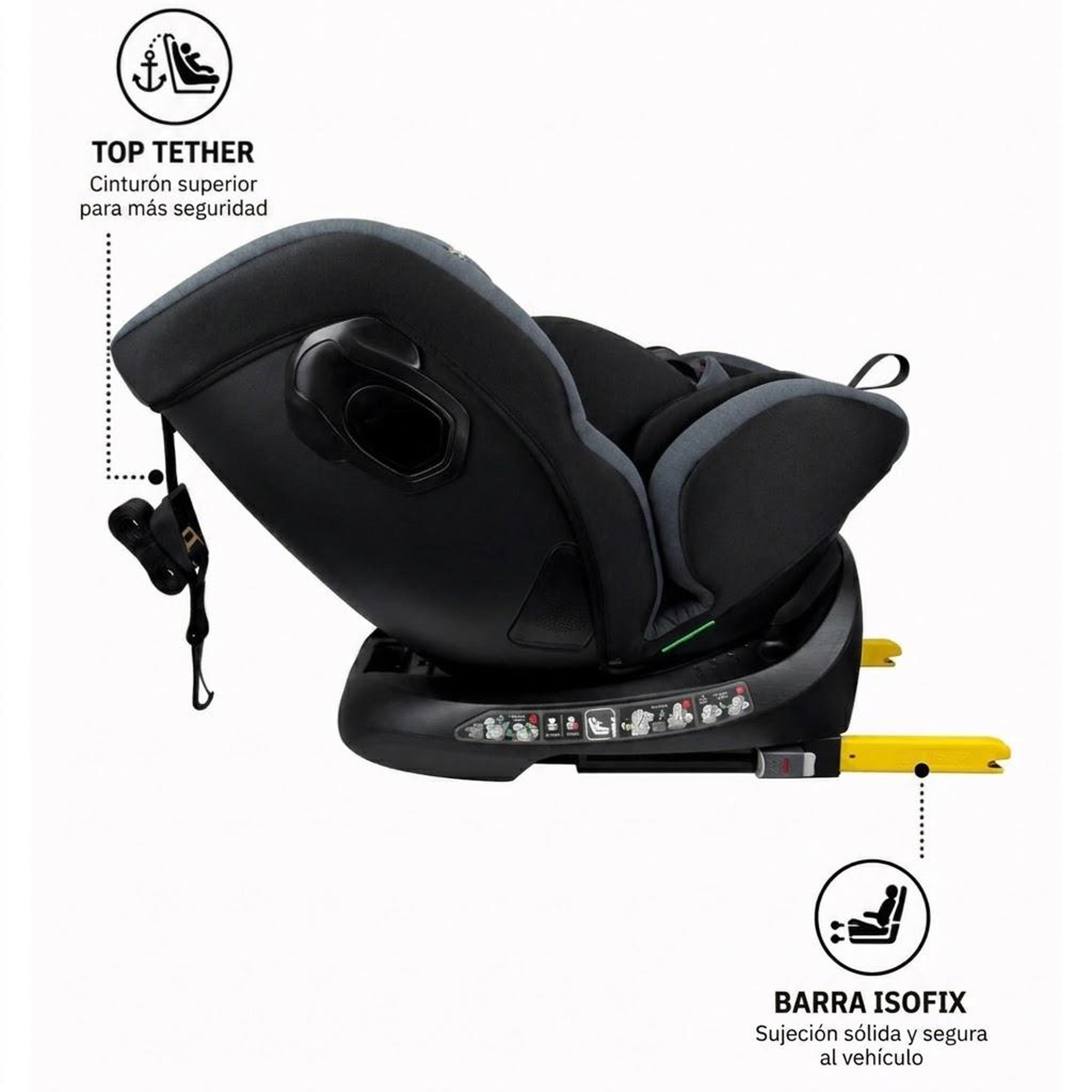 Voir la diapositive 4 : NANIA Nania, parma, siège auto isofix i-size, pivotant 360, évolutif, naissance -12 ans environ 40-150 cm, avec indicateur electronique d'installation, inclinable
