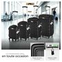 Voir la diapositive 3 : tectake Set de valises rigides 4 pièces en plastique ABS robuste, pèse-bagages et une étiquette de valise incluses noir