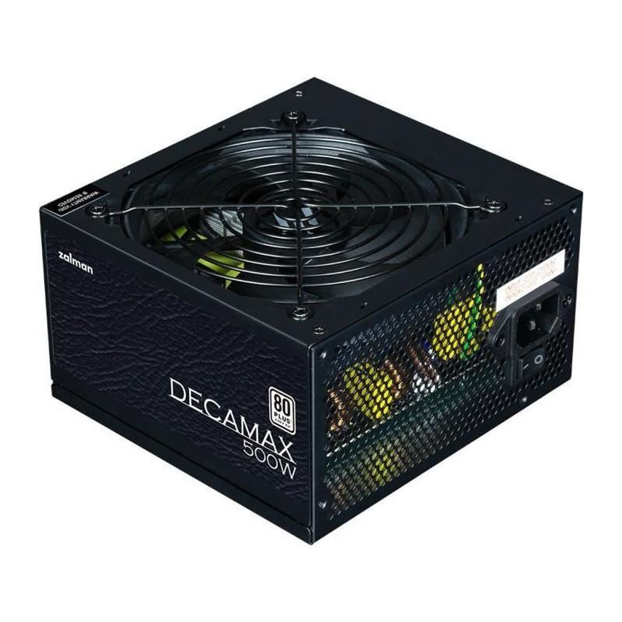 Zalman Alimentation PC - ZALMAN - DecaMax 500W - 80+ - Non modulaire - Ventilateur 120mm - Noir