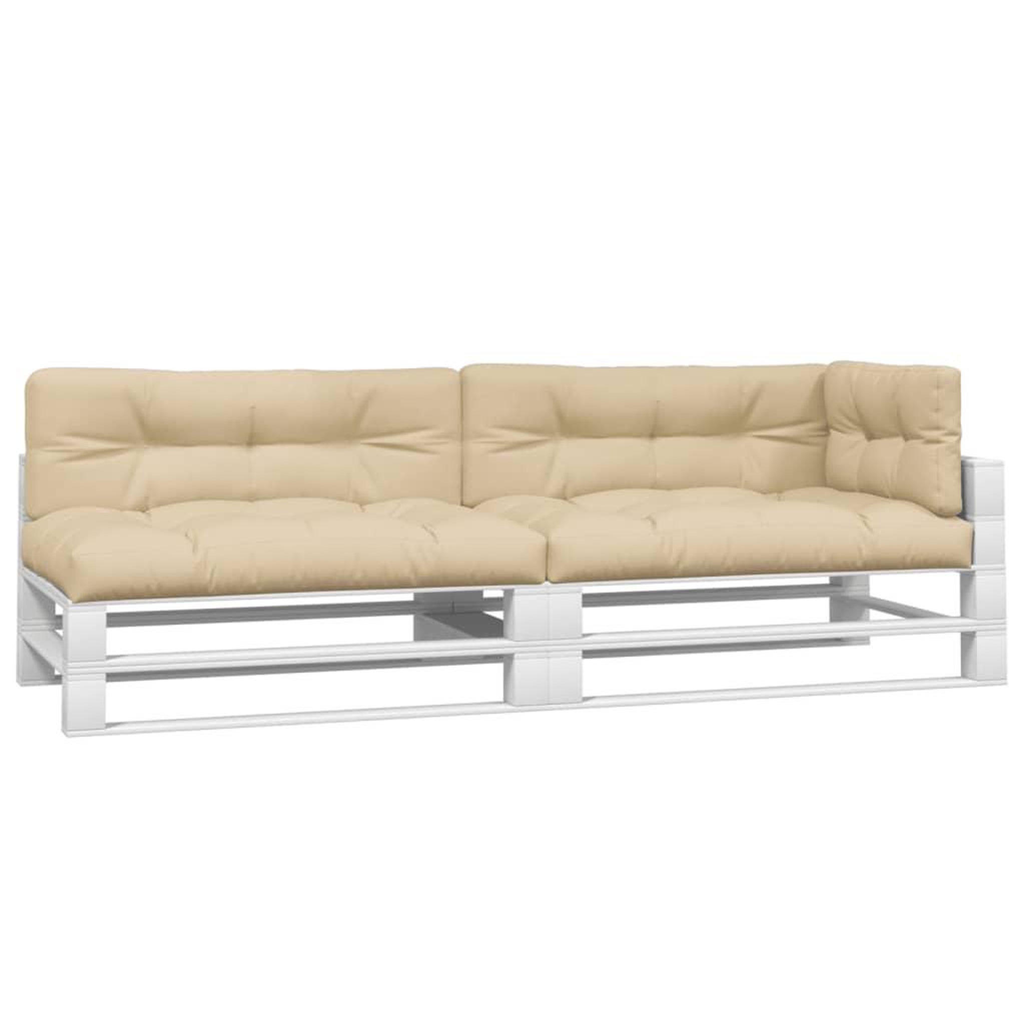 Voir la diapositive 3 : VIDAXL Coussins de palette 5 pcs beige tissu