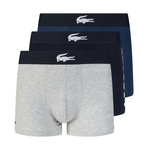 Lacoste Lot de 3 Boxers /Bleu/Gris Homme Lacoste 5H1803. Coloris disponibles : Bleu