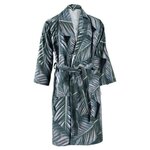 Paris Prix Peignoir de Bain en Coton  Tropical  Noir & Vert. Coloris disponibles : Noir