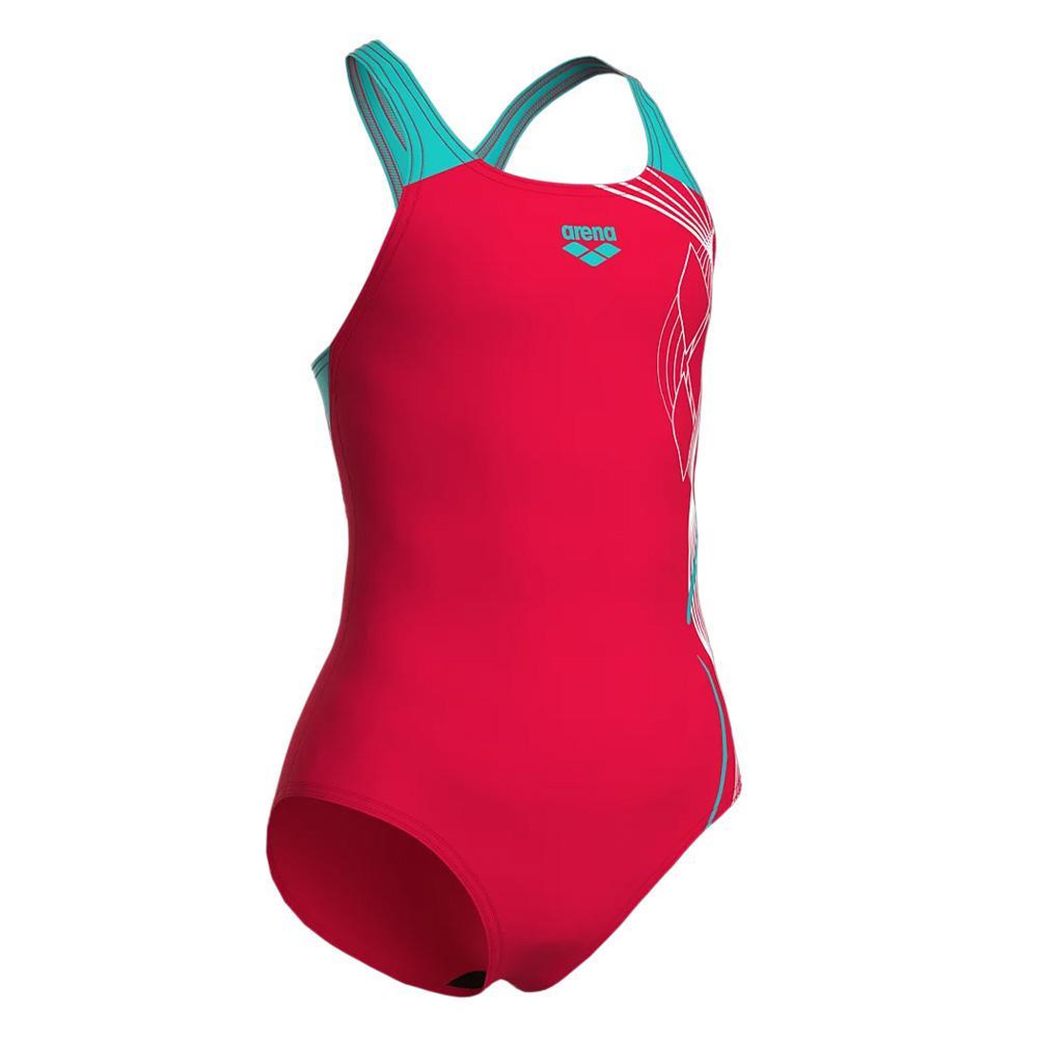 Voir la diapositive 2 : ARENA Maillot de bain Rouge Fille Arena 008670