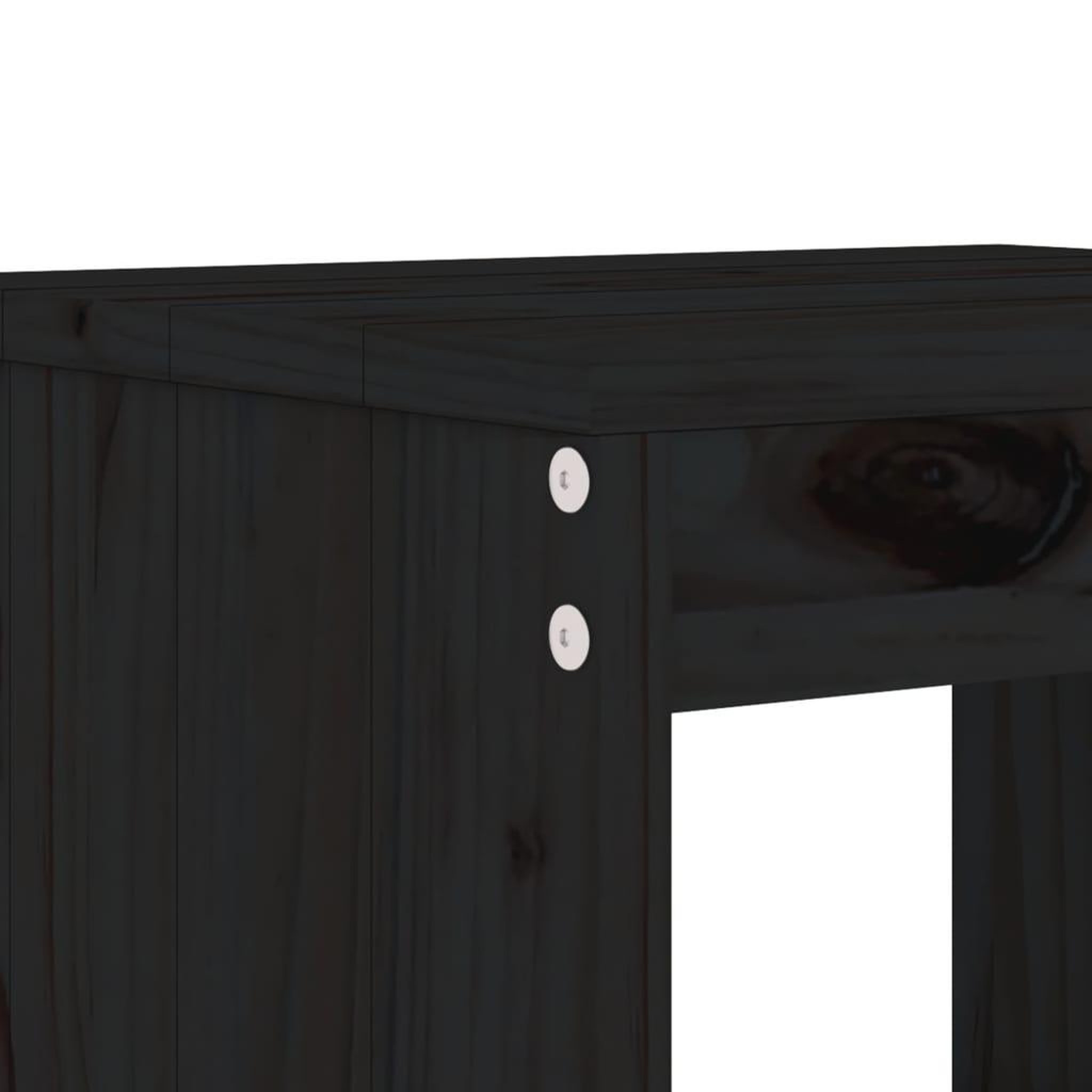 Voir la diapositive 5 : VIDAXL Ensemble de bar de jardin 3 pcs noir bois de pin massif