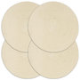 Voir la diapositive 1 : VIDAXL Napperons 4 pcs Naturel Plain 38 cm Rond Coton