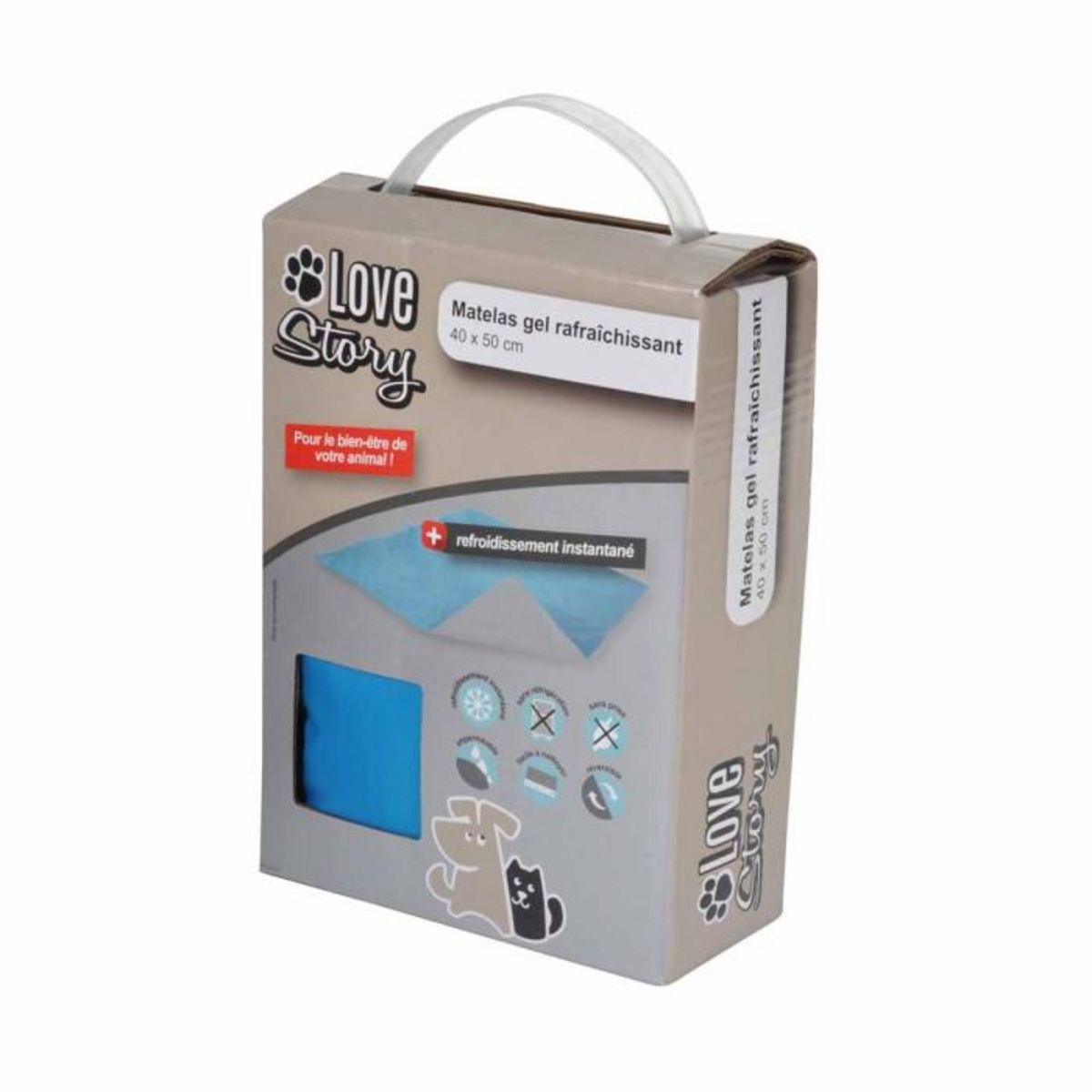 Paris Prix Matelas pour Chien & Chat  Rafraîchissant  50cm Bleu