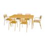 Voir la diapositive 4 : SWEEEK Table de jardin métal 6-8 places, Amelia 160x90xH72.5cm
