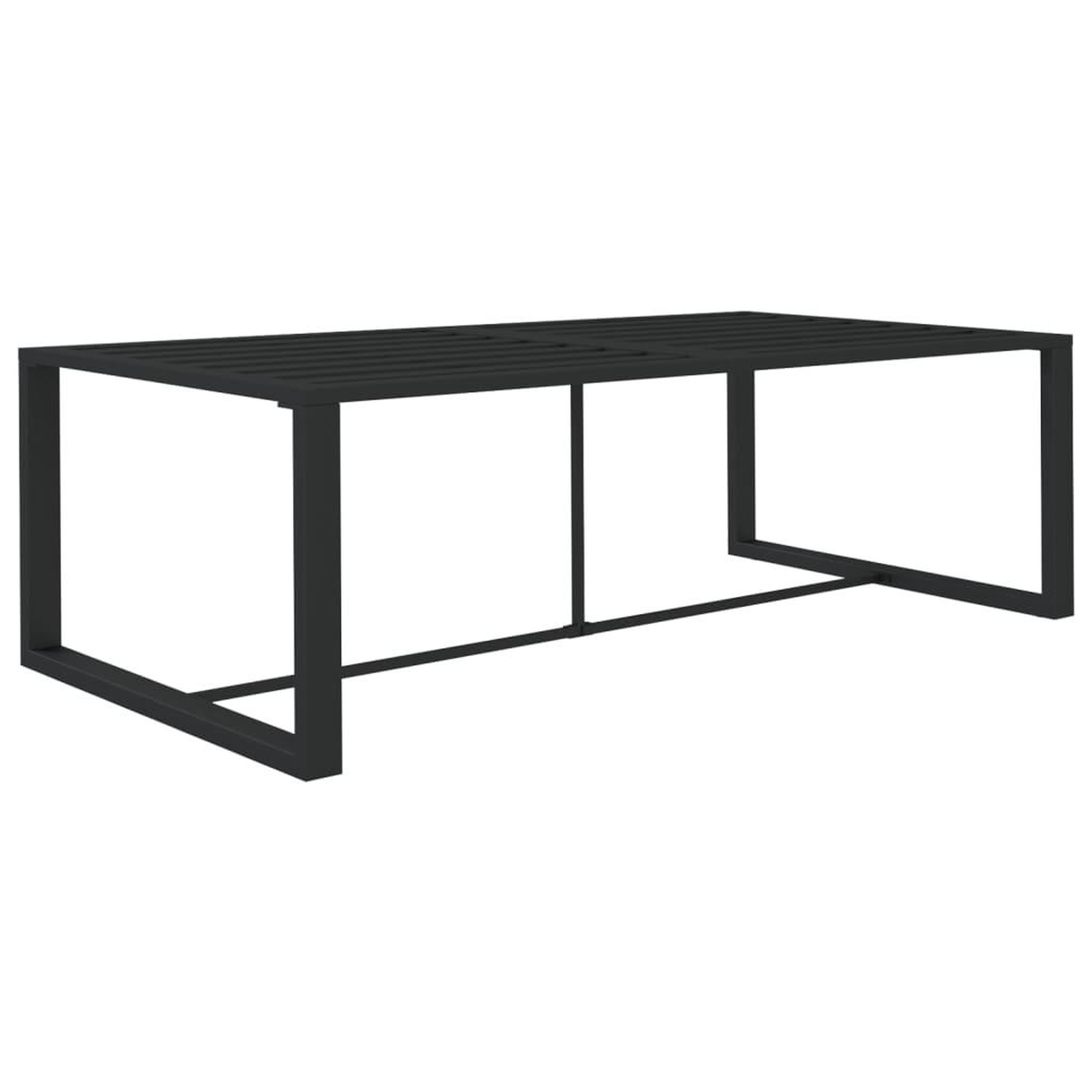 Voir la diapositive 2 : VIDAXL Table a dîner d'exterieur anthracite 120x60x66 cm aluminium