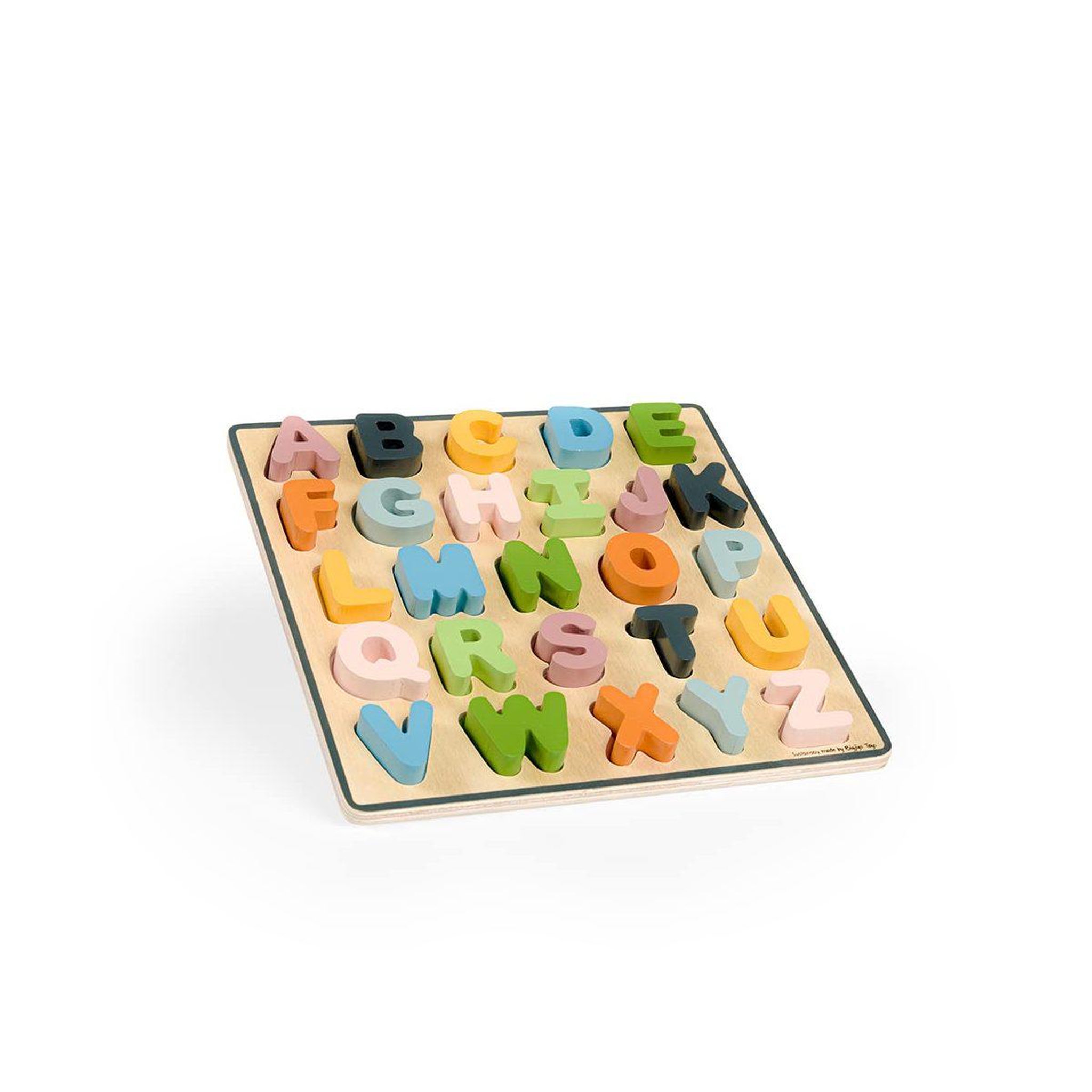 BIGJIGS Puzzle d alphabet en bois majuscules