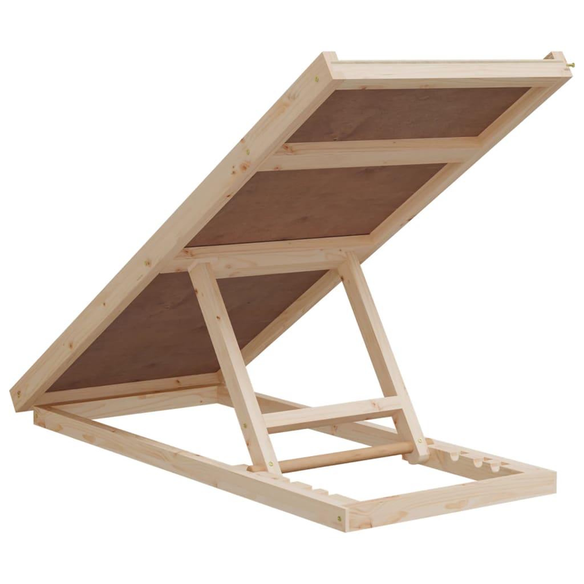 Voir la diapositive 5 : VIDAXL Rampe pour chiens gris 100x40 cm bois de sapin solide