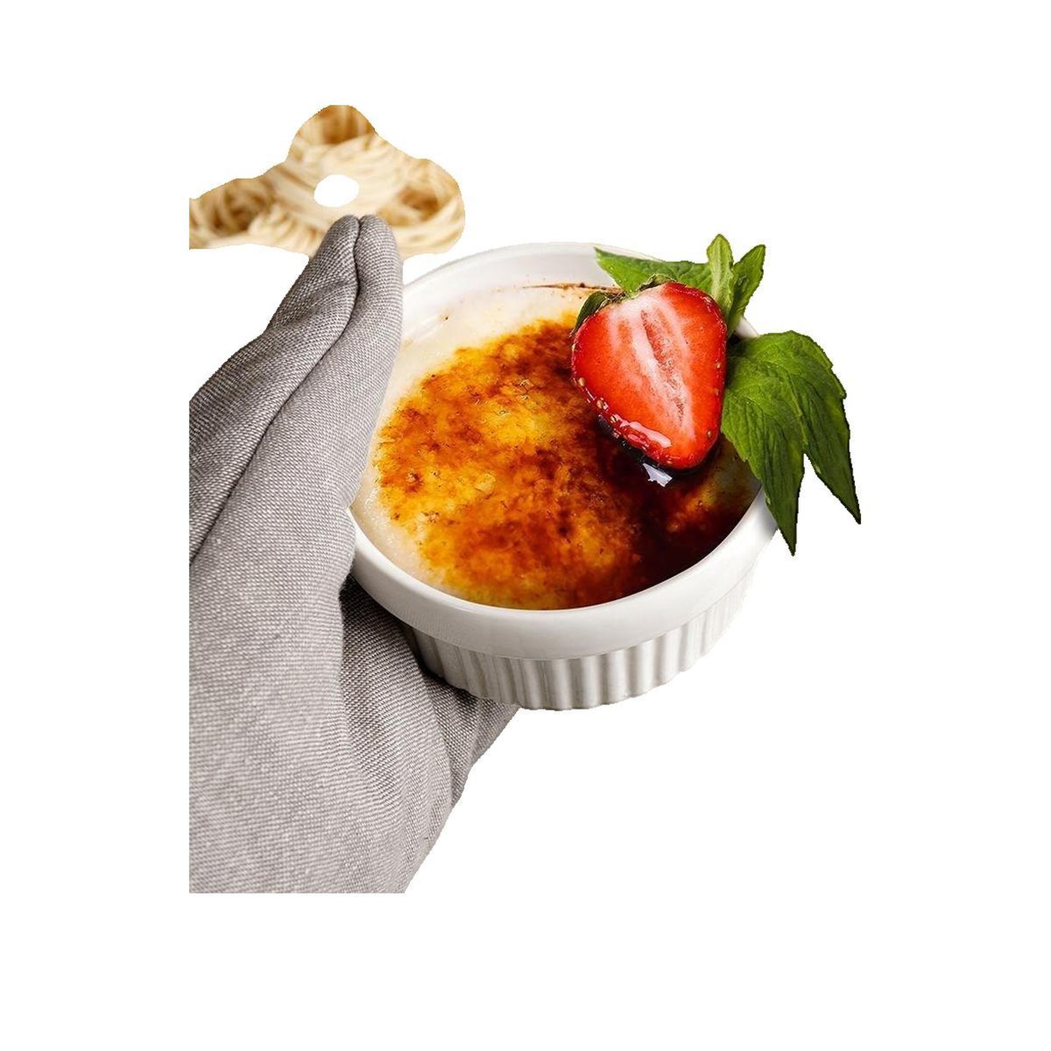 Voir la diapositive 2 : Mondex Cocotte en céramique Mondex 185 ml blanche