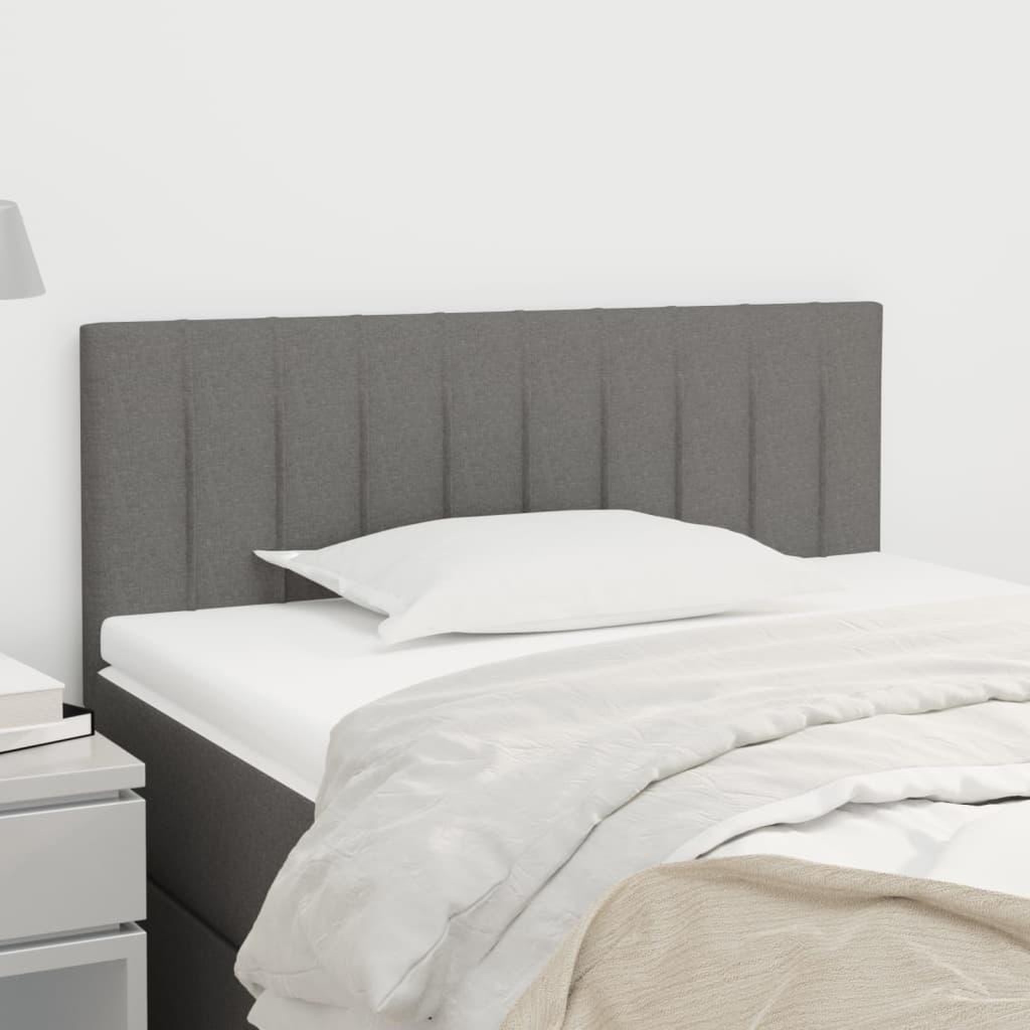 Voir la diapositive 1 : VIDAXL Tete de lit Gris fonce 100x5x78/88 cm Tissu