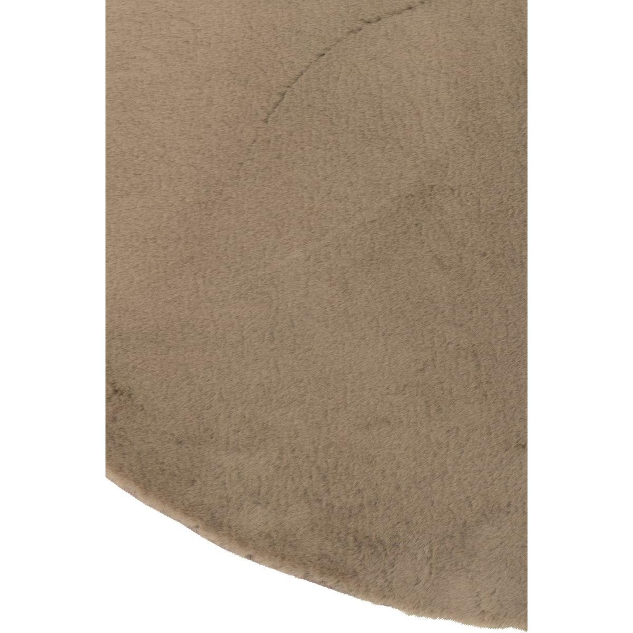 Voir la diapositive 2 : J-LINE Tapis rond uni  cutie  150cm taupe