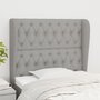 Voir la diapositive 1 : VIDAXL Tete de lit avec oreilles Gris clair 93x23x118/128 cm Tissu