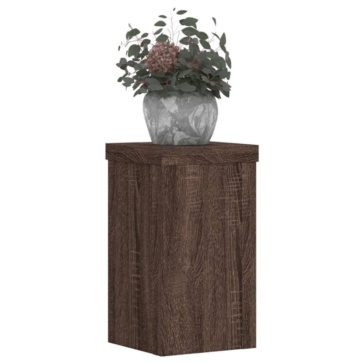 VIDAXL Supports pour plantes 2 pcs chene marron bois d'ingenierie