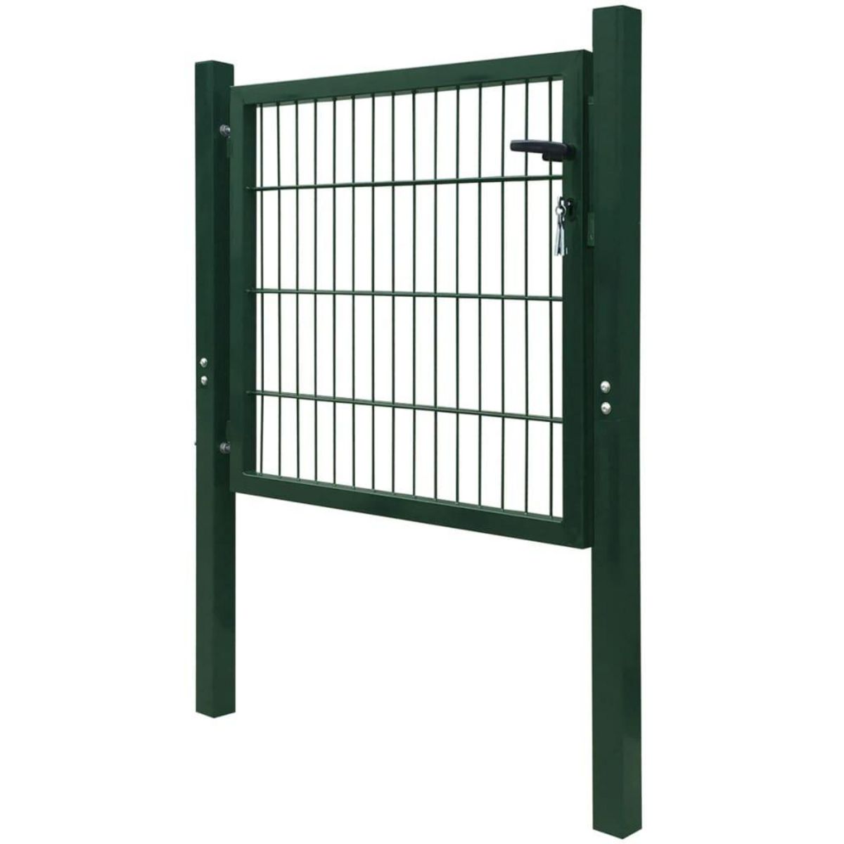 VIDAXL Portillon Acier Vert 105x150 cm