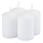 Paris Prix Lot de 4 Bougies Pilier  Essentiel II  6cm Jasmin