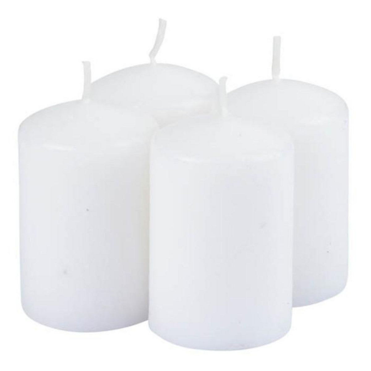 Paris Prix Lot de 4 Bougies Pilier  Essentiel II  6cm Jasmin