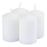 Paris Prix Lot de 4 Bougies Pilier  Essentiel II  6cm Jasmin