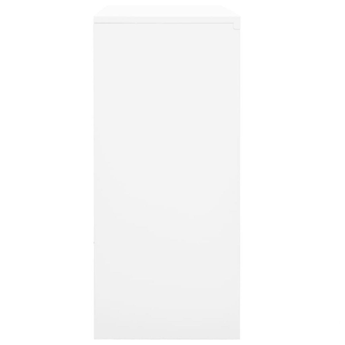 VIDAXL Armoire de bureau avec porte coulissante Blanc 90x40x90cm Acier