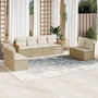 Voir la diapositive 1 : VIDAXL Salon de jardin avec coussins 8 pcs beige resine tressee