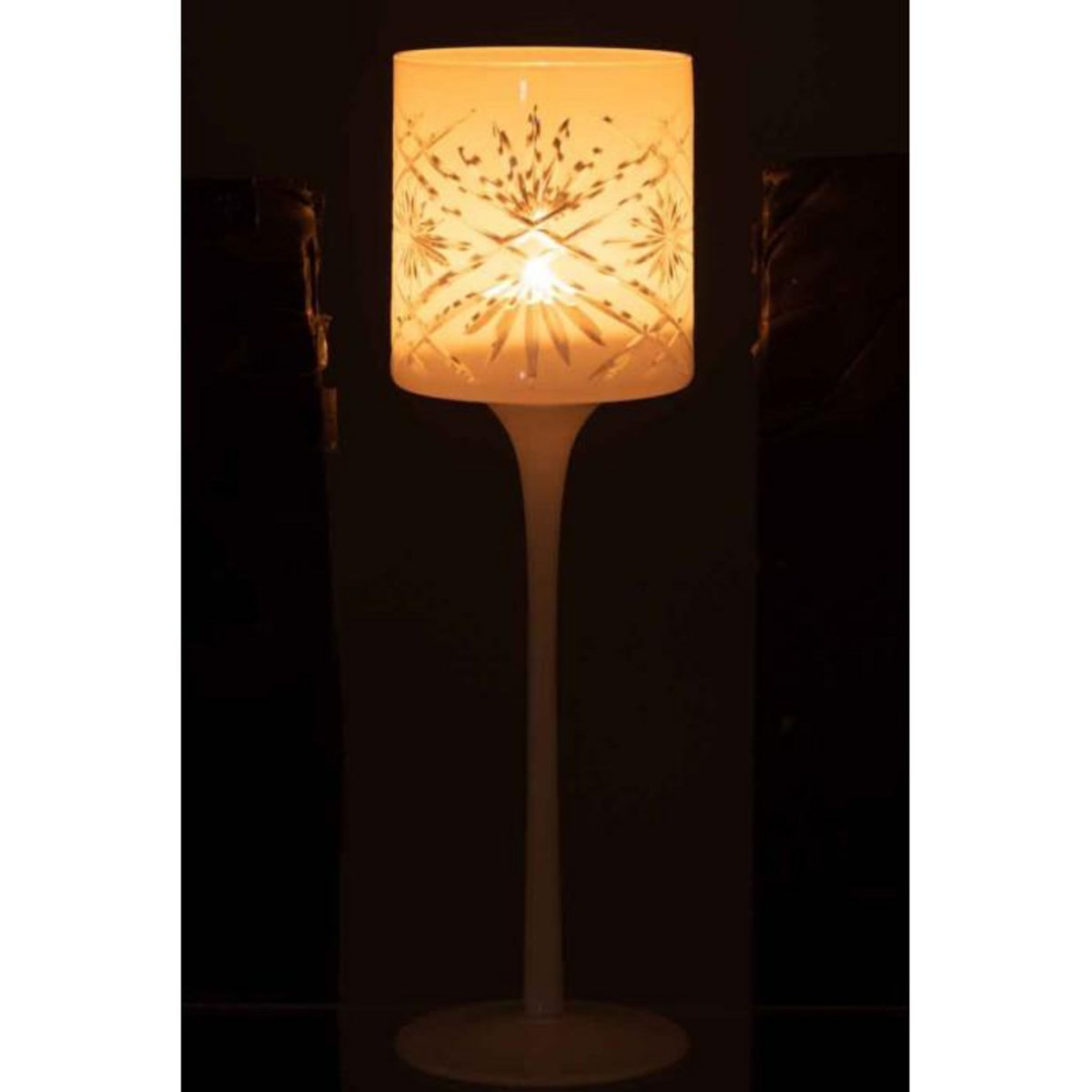 Paris Prix Photophore sur Pied Déco  Santorini  30cm Blanc