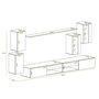 Voir la diapositive 3 : Paris Prix Ensemble Meuble TV Design  Switch XXV  280cm Blanc
