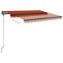 Voir la diapositive 4 : VIDAXL Auvent manuel retractable avec poteaux 3x2,5 m Orange et marron