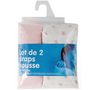 Voir la diapositive 2 : Babycalin Lot de 2 draps housse pour lit bébé étoiles 60 x 120 cm