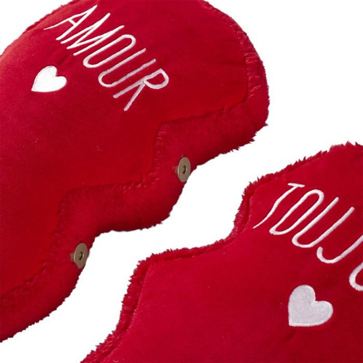 Paris Prix Coussin Déco Détachable  Cœur  35x40cm Rouge