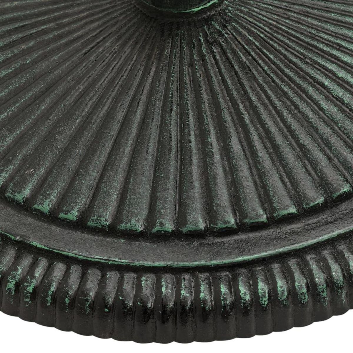 VIDAXL Socle de parasol Vert 45x45x30 cm Fonte