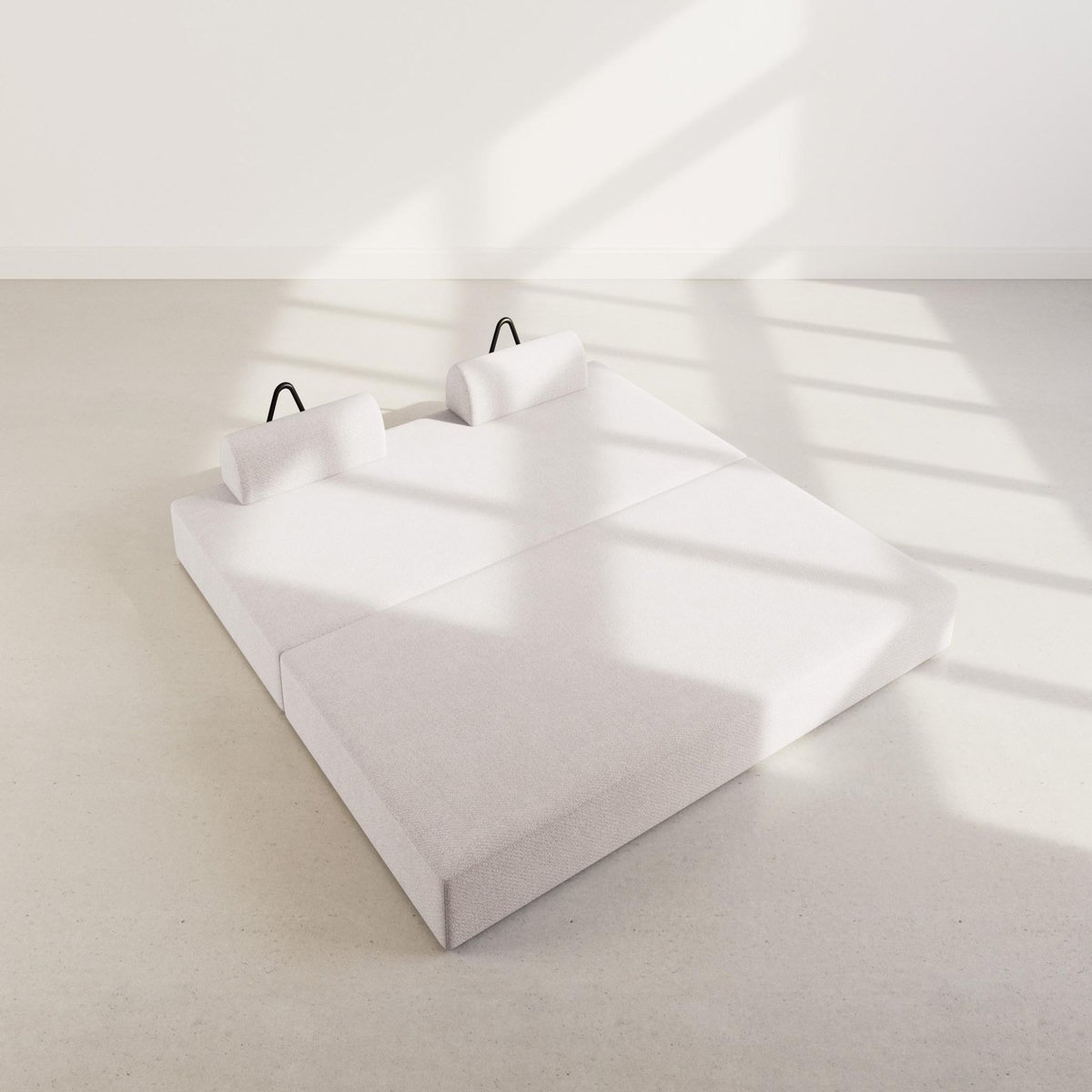 LISA DESIGN Astral - canapé 3 places convertible en velours texturé