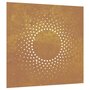 Voir la diapositive 2 : VIDAXL Decoration murale jardin 55x55 cm acier corten design du soleil