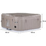 Voir la diapositive 4 : Habitat et Jardin SPA GONFLABLE MONAC EN PVC - 6 PLACES - TAUPE/CREME
