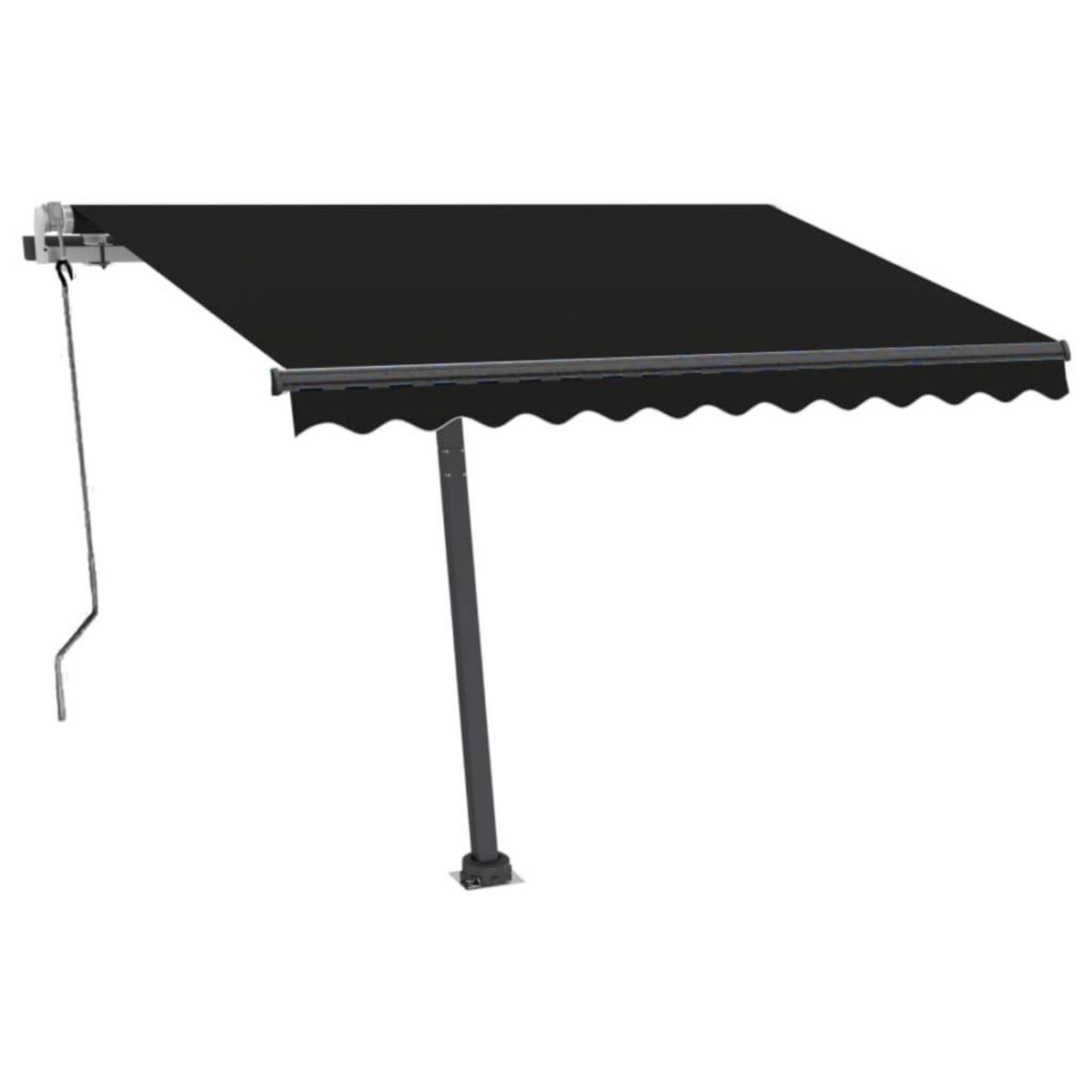 VIDAXL Auvent manuel retractable avec LED 350x250 cm Anthracite