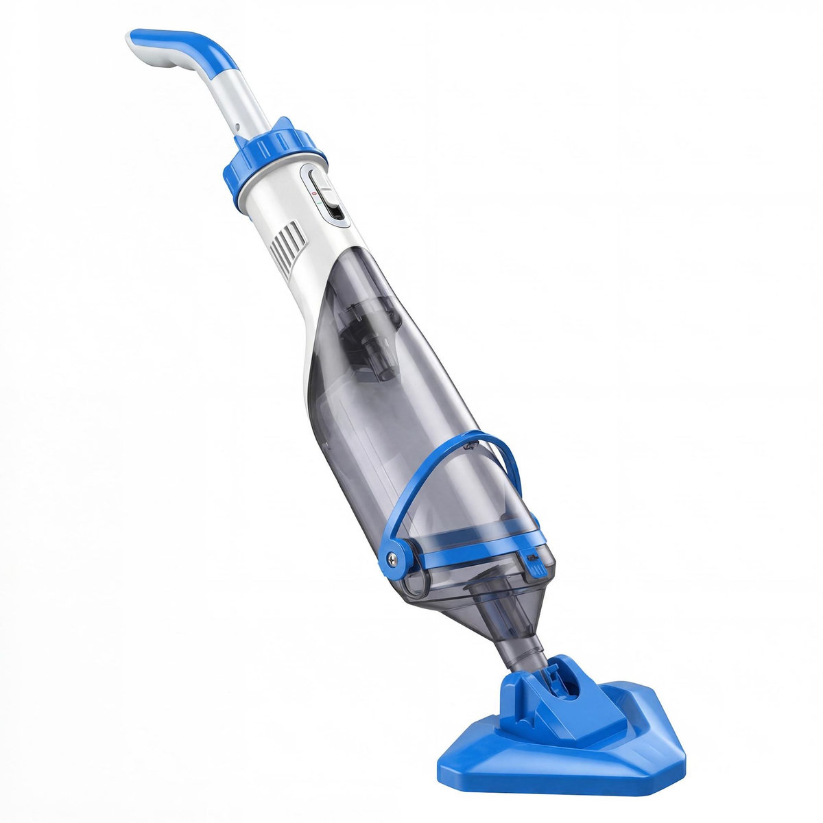 OUTSUNNY Aspirateur de piscine sans fil autonomie 60 min. 1200 l/h manche télescopique blanc bleu